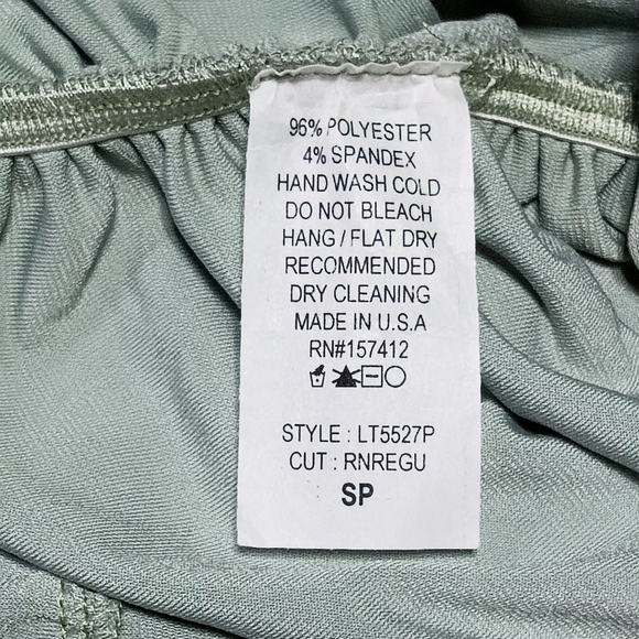 NWT Mynta Elegant Blouson Blouse in Light Green Women's S Petite Faux Wrap Top - Picture 8 of 10